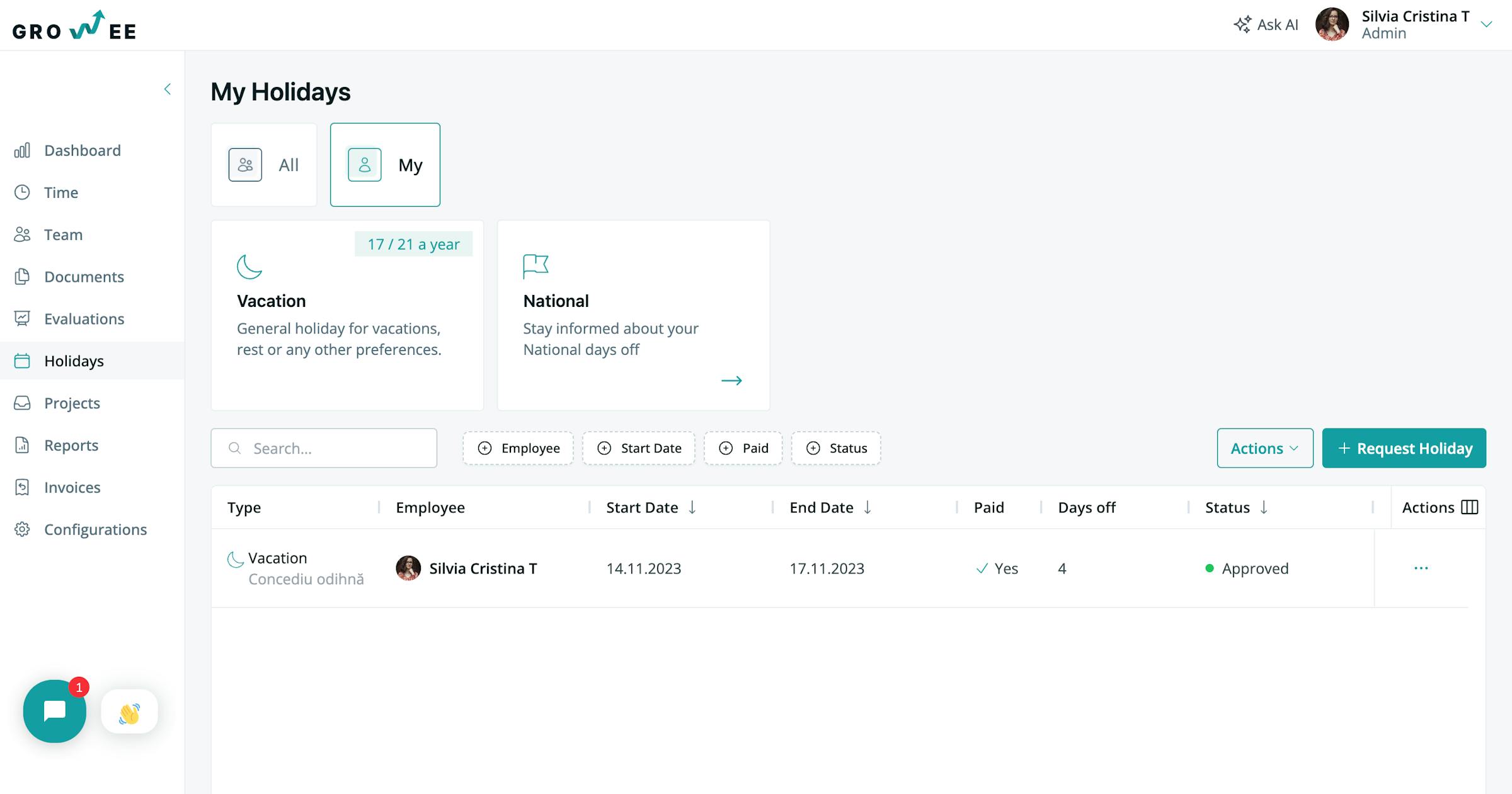 Digitize the management of leaves for your employees