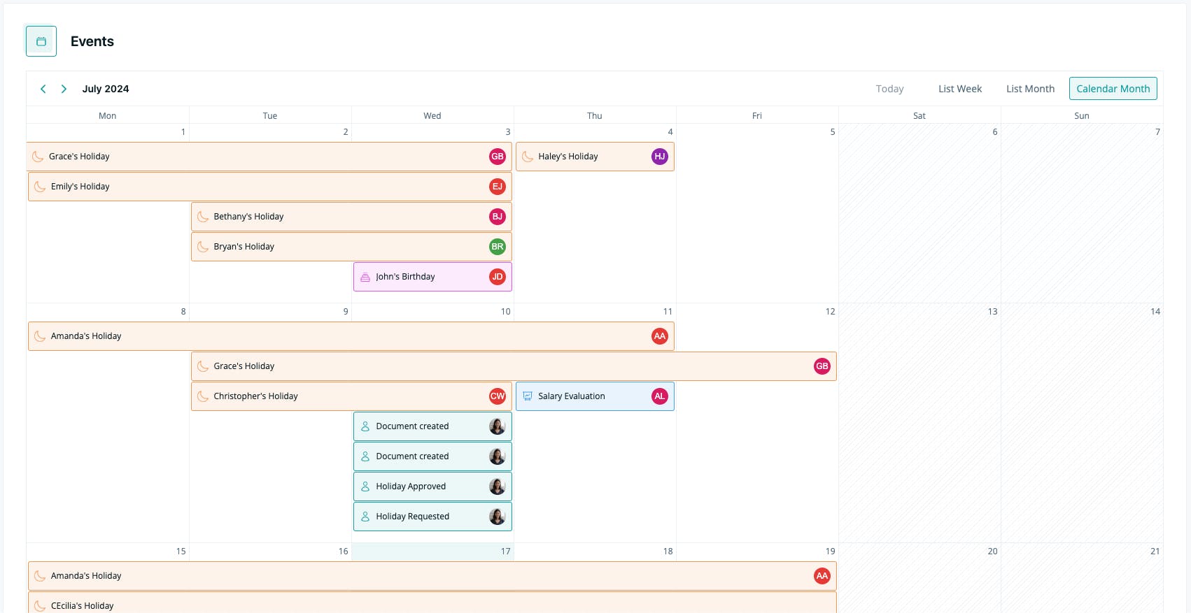 Calendrier